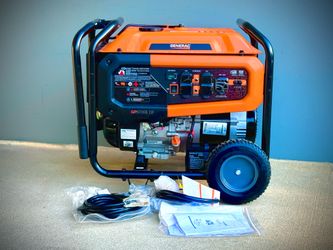Brand new Generac 8250 Starting / 6700 Running Watt Gas and Propane Dual fuel Portable Generator with electric start.