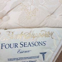 Queen Mattress + Box Spring + Metal Frame