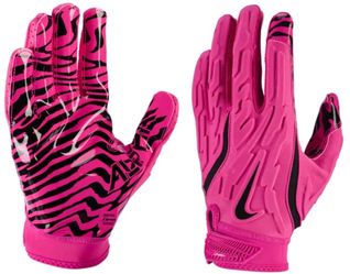 Brand New Nike Alpha Superbad Pink Black Stripes Football Gloves Men Size Large