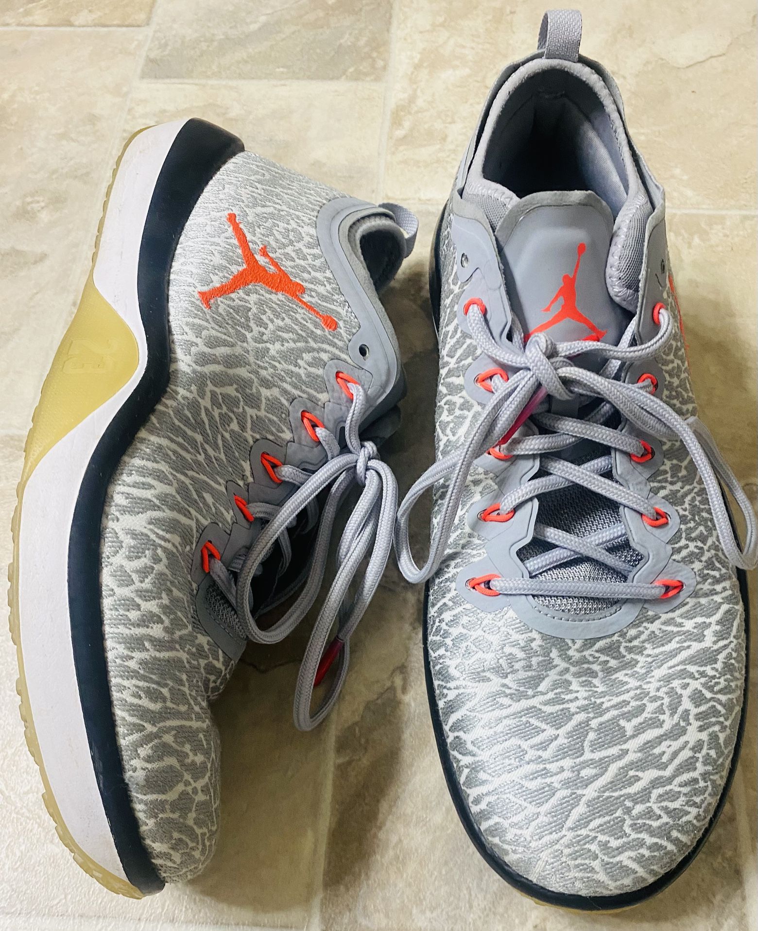 Men's Air Jordan Silver Gray Sneakers - Size 12