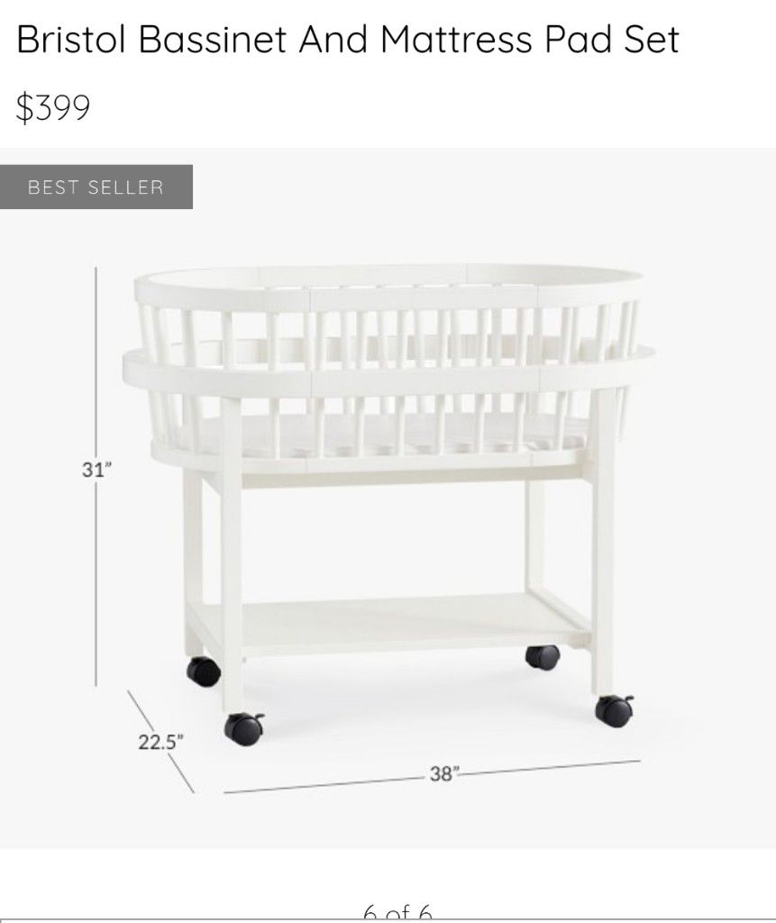 Bristol Bassinet And Mattress Pad Set