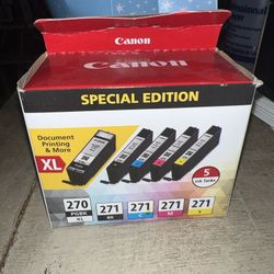 Canon PGI-270 Black and Color Ink Cartridges - 5 Pieces