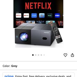 4K Projector with Built-in Apps, 1500 ANSI/Compatible with Netflix/Dolby Audio Smart Projector