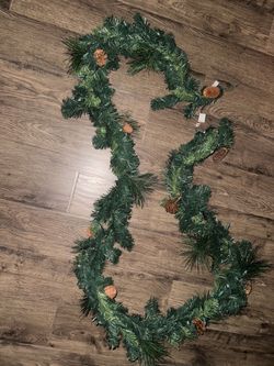 108” Pre-Lit Christmas Garland with Pine Cones
