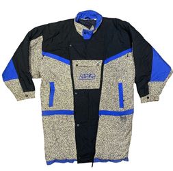 Vintage AXO Motocross Racing Jacket 1990S Mens Medium Grey Black Blue