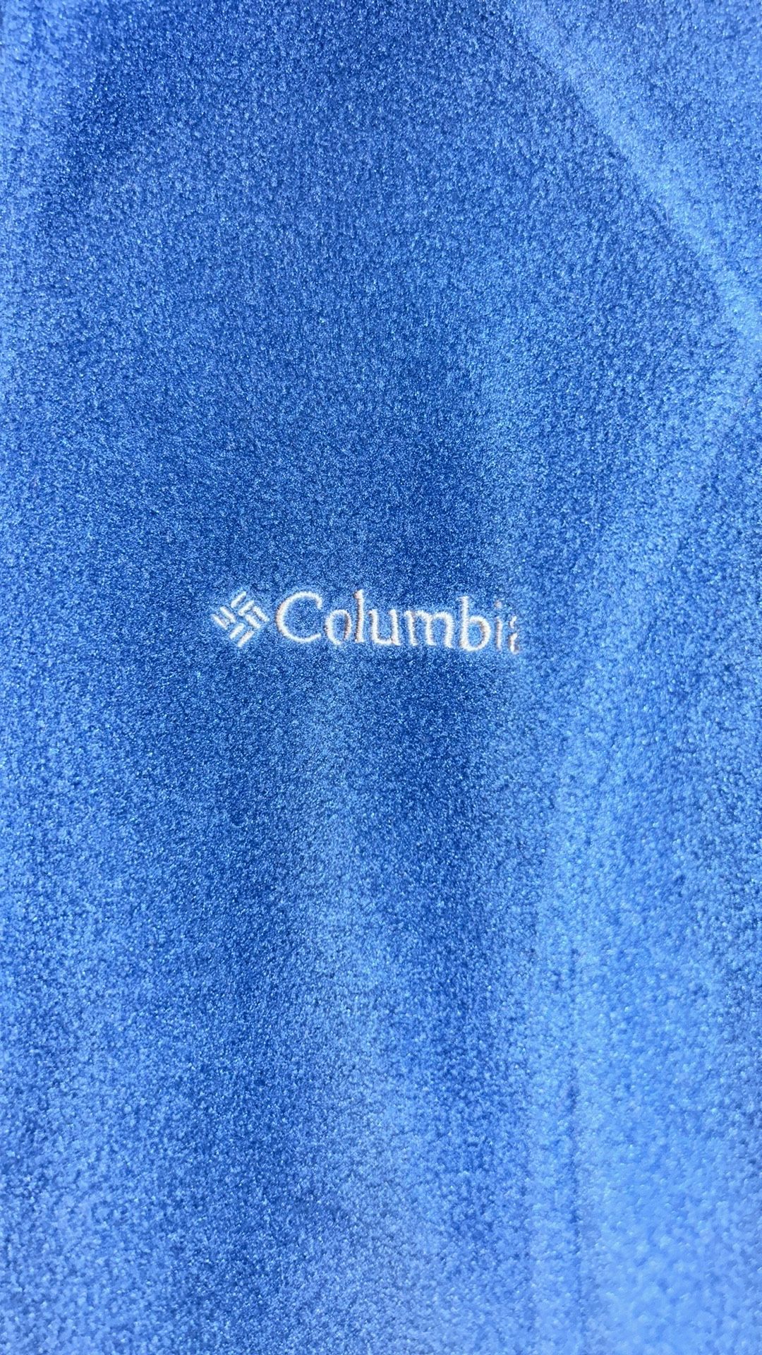 Columbia : Blue Fleece Jacket, Zippered Pockets, Size:Small