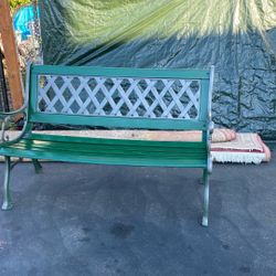 Very Heavy Wood And Cast Iron Park Bench