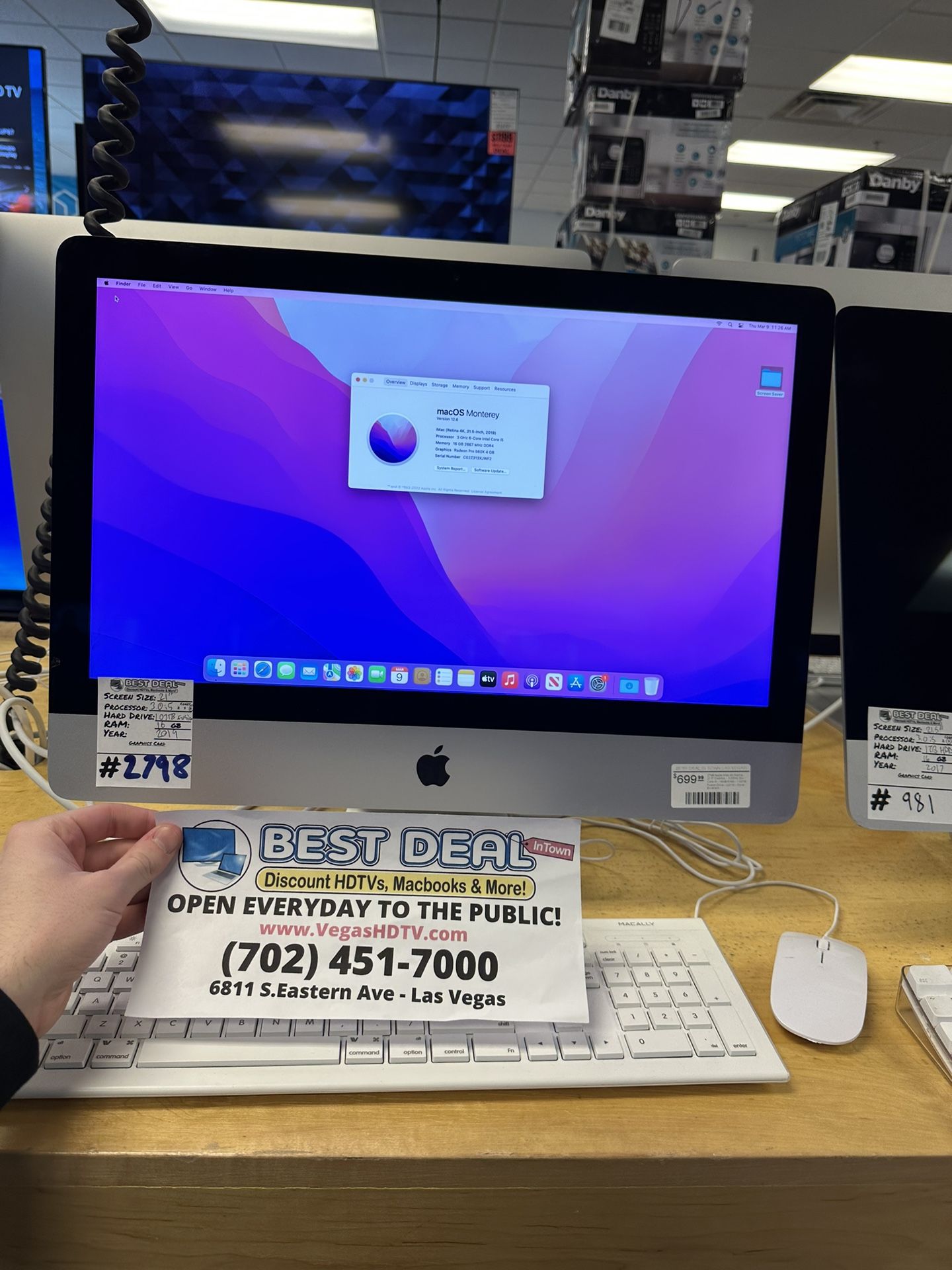 Apple 21.5β iMac - 3.0 Six Core i5 - 1.03TB Fusion - 16GB of RAM - 2019