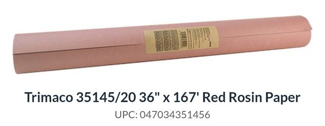Trimaco 35145/20 36" x 167' Red Rosin Paper