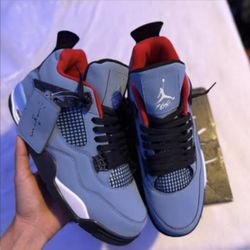 Travis Scott Jordan 4s Blue Size 12