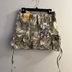 Camouflage Jean Skirt