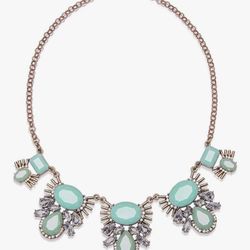 New LA JOLIE MUSE Choker Necklace And Earrings Jewelry Set , Gold-toned Mint Retro Style for Party, Gift for her