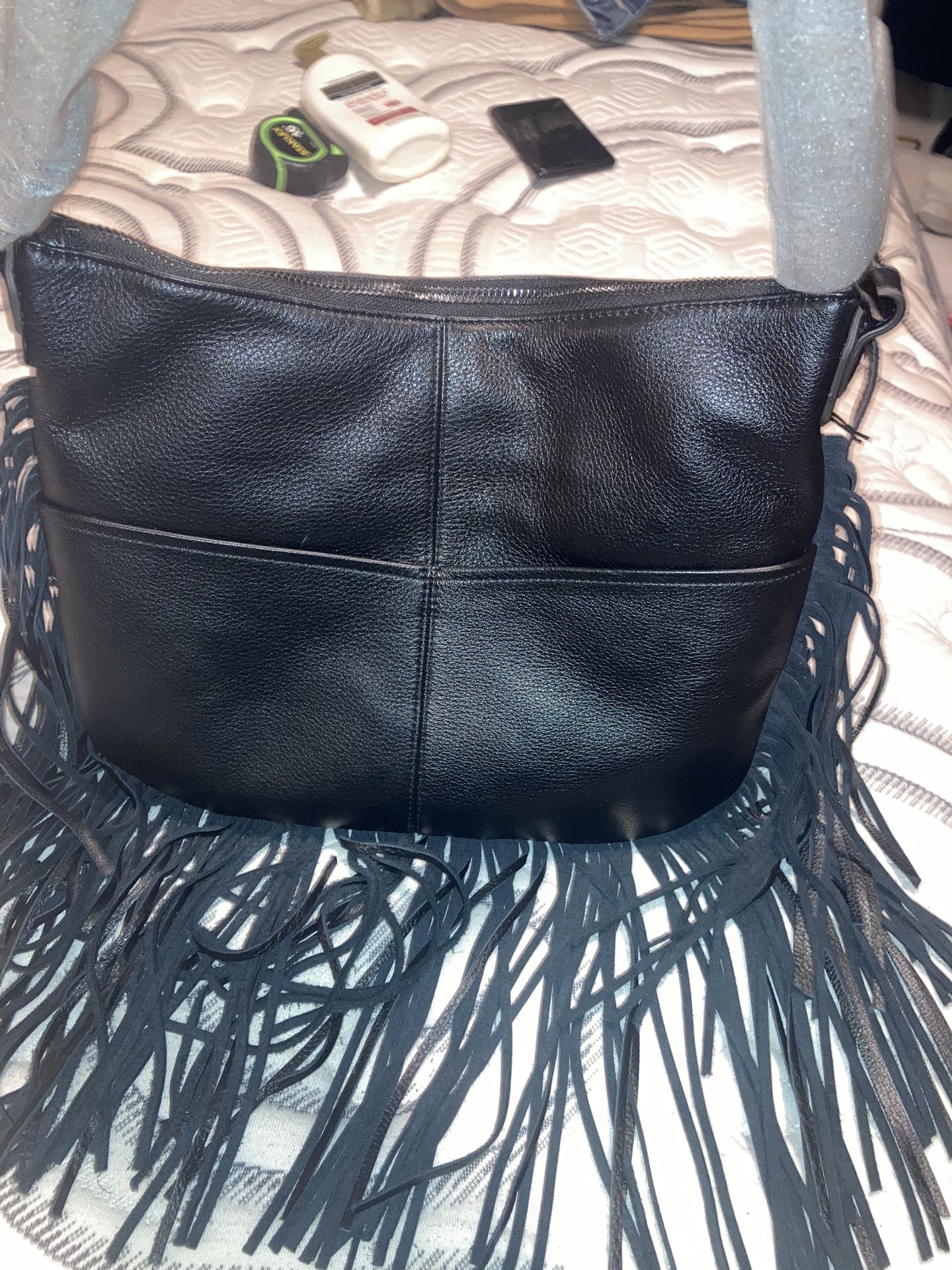 Aimee Kestenberg Women’s Leather Crossbody Beach Babe Fringe Hobo 2024
