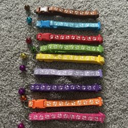 BRAND NEW - (9) Small Pet Collars with Bells