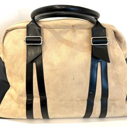 Lancome Tan/Black Women’s 12”x16.5”x6.5” Carry On/Overnight Tote Bag Preowned