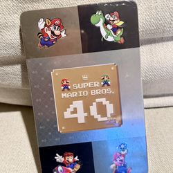 Nintendo Switch Super Mario Bros. 40th Anniversary Sealed Steelbook Game Case