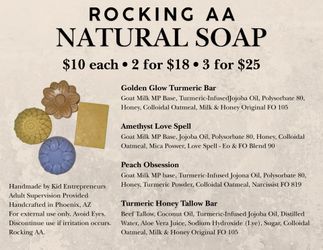Natural soap bar details