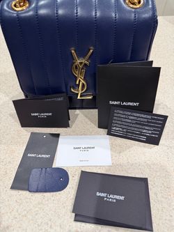 Saint Laurent Vicky Quilted Leather Bag with documentation