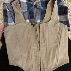 Dolls Kill Tan Corset Top