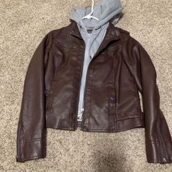 JouJou Brown Leather Jacket 
