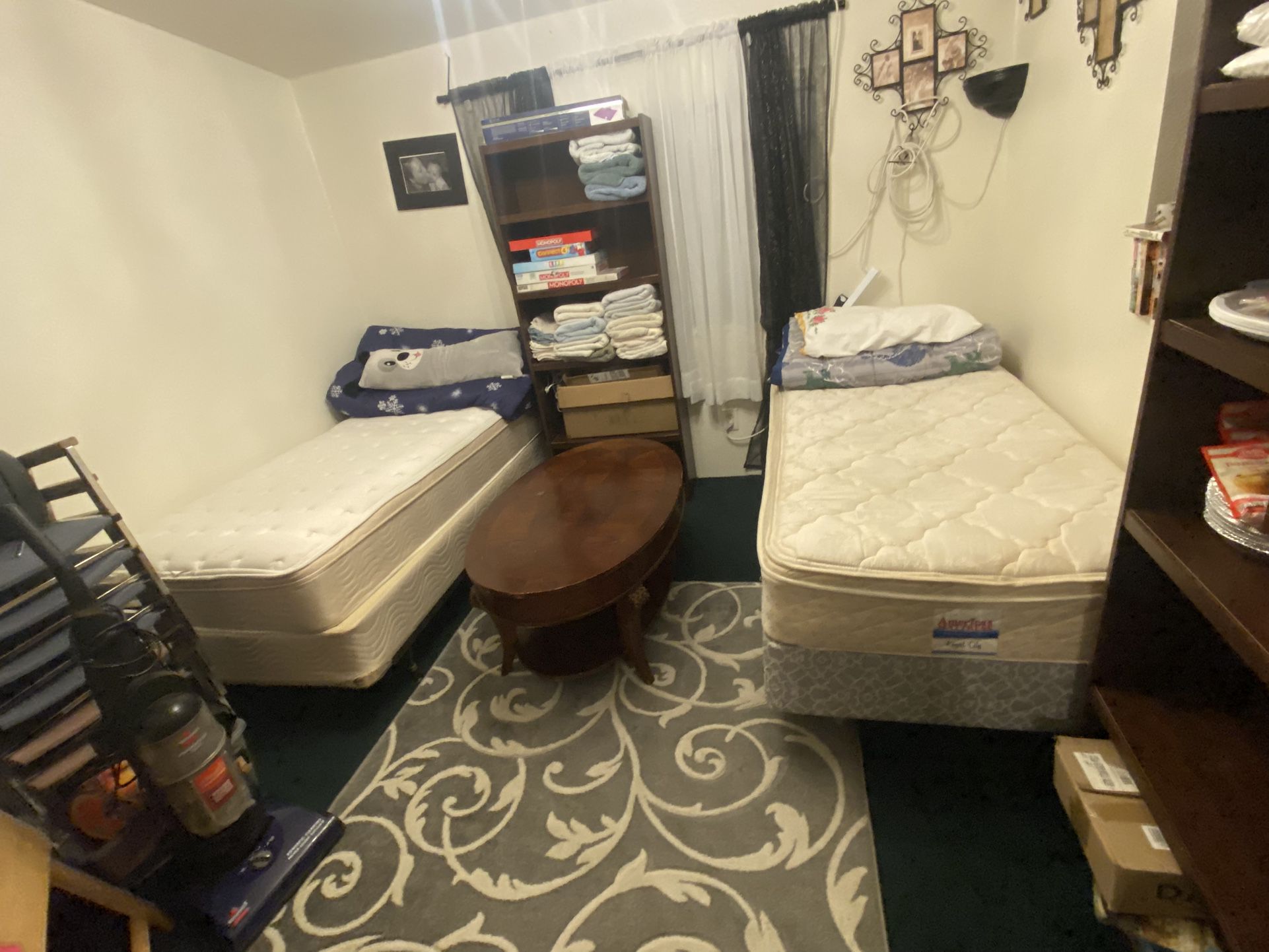💤💤💤😁For sale—2 different (separately priced) twin beds with Hollywood style frame— (USED NOT NEW)  I have stocked up on these from purchasing them
