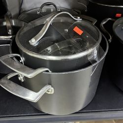 Hard Anodized Cookware Set with Glass Lid