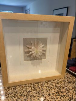 Zodax Carey Gold Framed Crystal Flower Wall Decor
