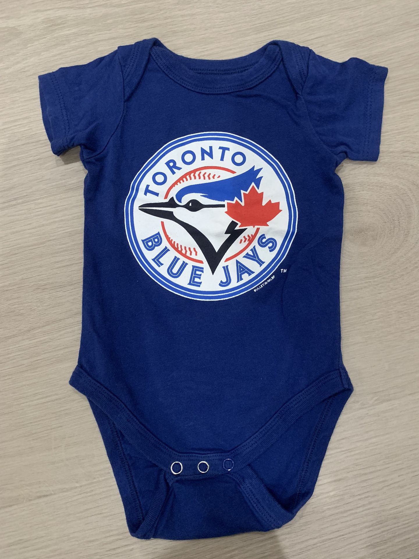 MLB Toronto Blue Jays 6m Baby Bodysuit Genuine Merchandise Baseball 100% Cotton