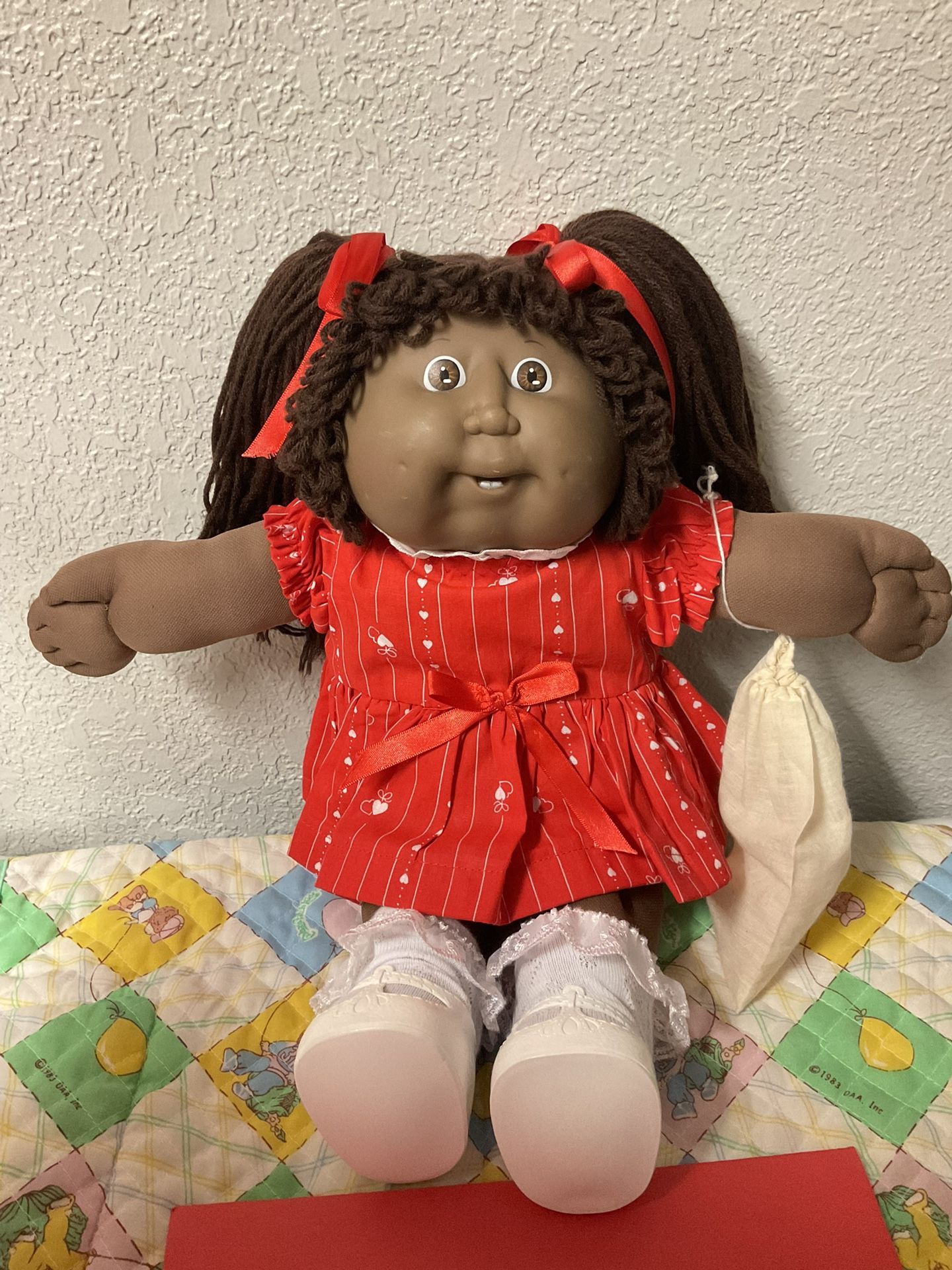 RARE Vintage Cabbage Patch Kid Girl African American Head Mold #10 Two Teeth 1987