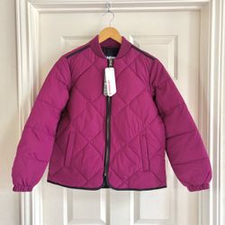 Lands End Womens Petite Down-Alternative ThermoPlume Jacket, Rubellite, SM 6-8