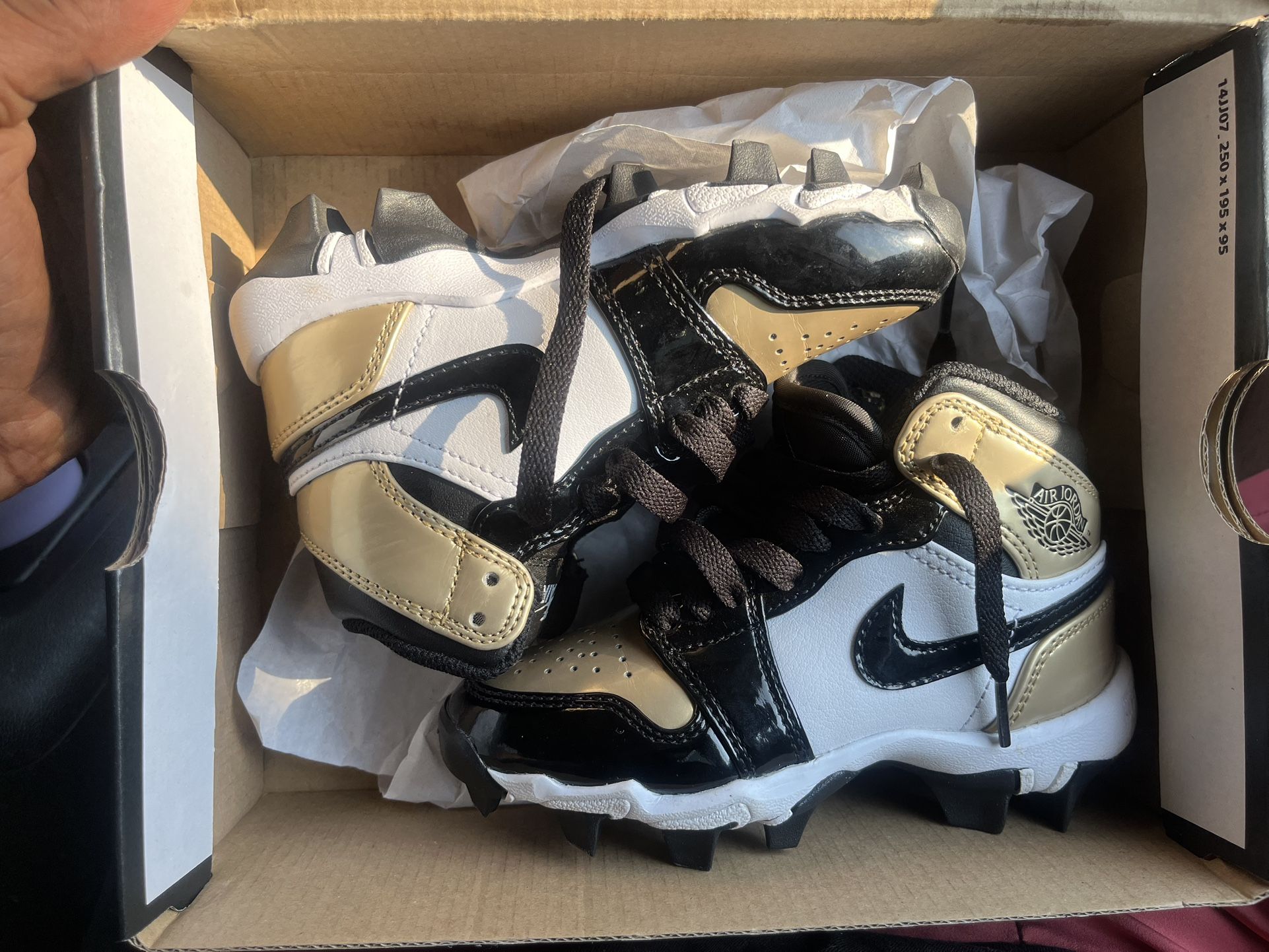Kids Jordan 1 Cleats Size 10c