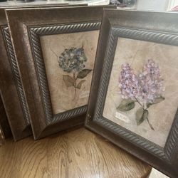 Vintage Flower Paintings Wall Decor 