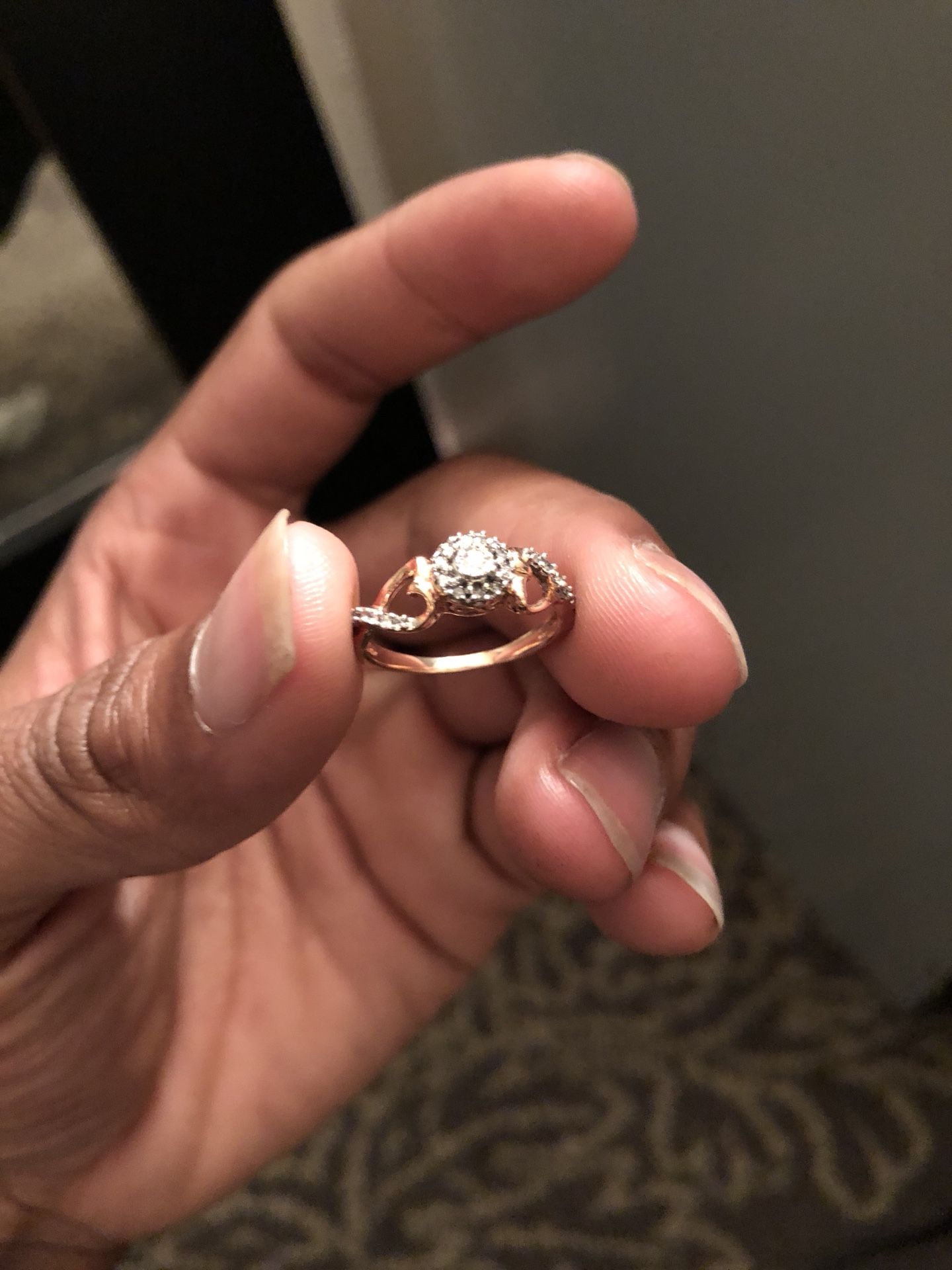 1/4 ct diamond ring rose gold