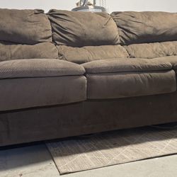 Cozy 3-Seater Brown Fabric Sofa - $100 with Delivery!