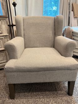 Gray accent chair