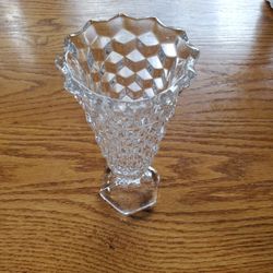Fostoria Glass Diamond Cut Vase