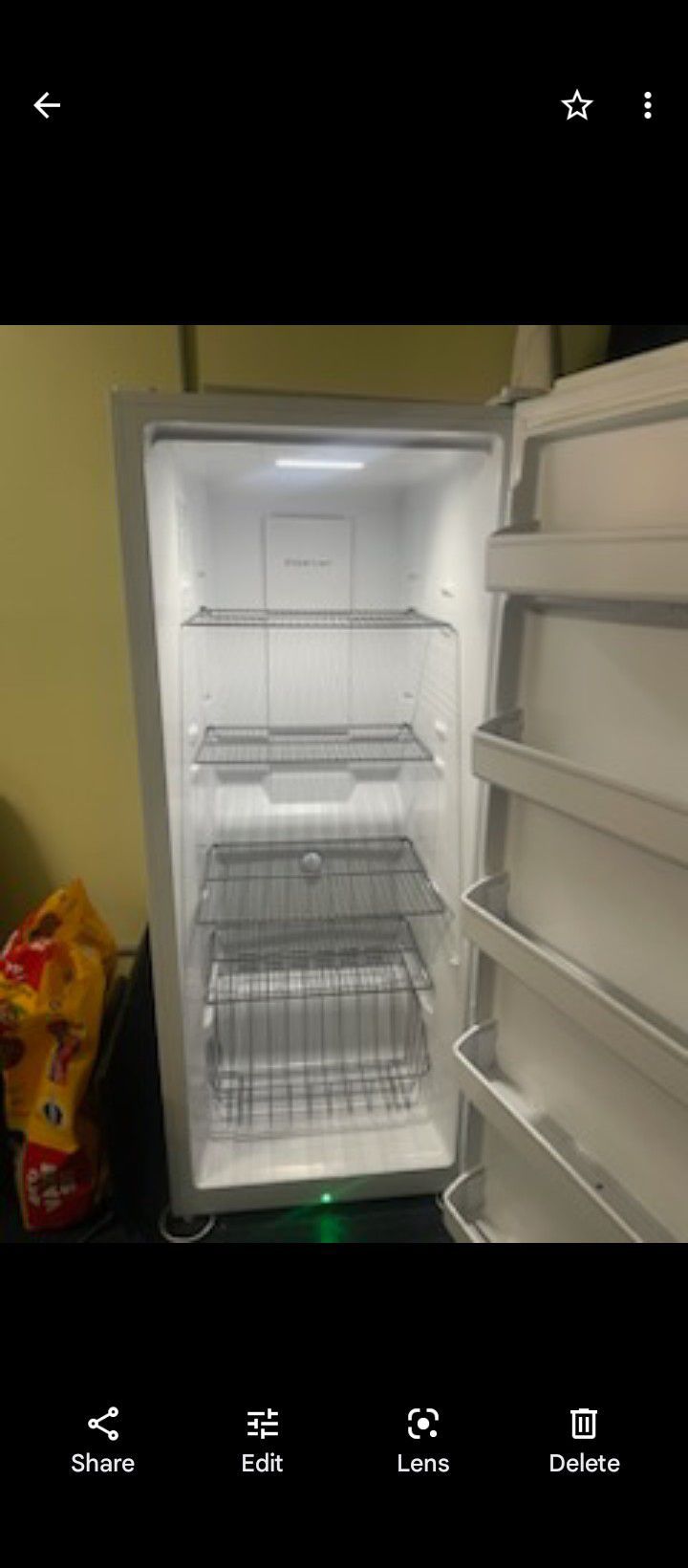 Up Right Freezer And Food 