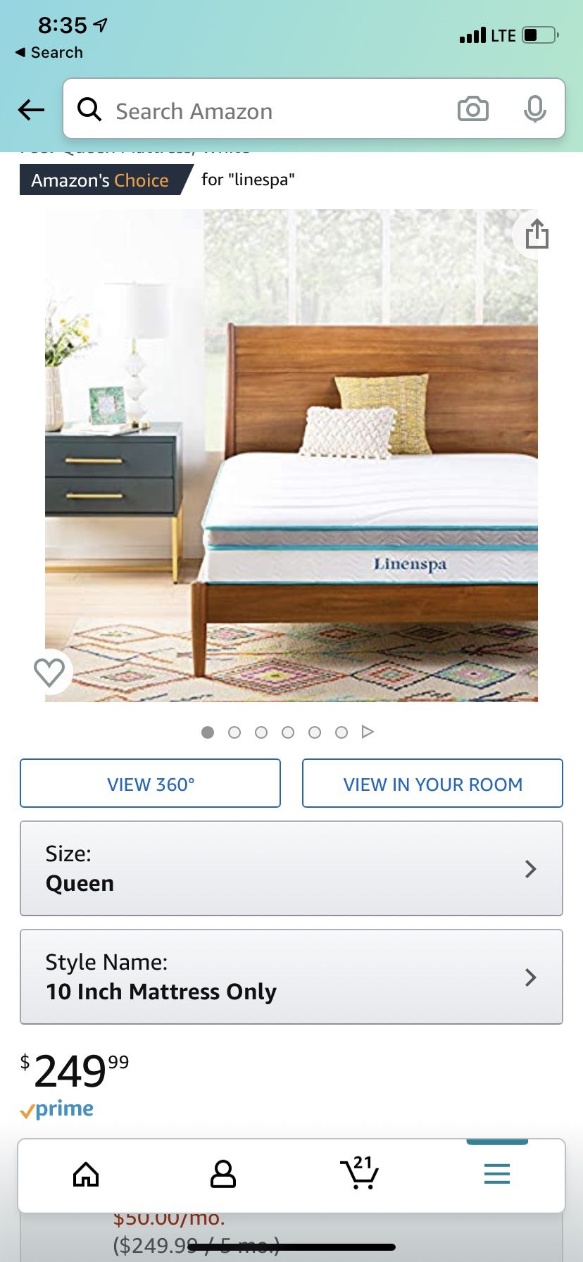 Linenspa Queen mattress
