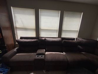 Brown Reclining Sectional