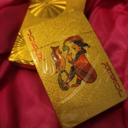 NEW Gold Waterproof Playing Cards