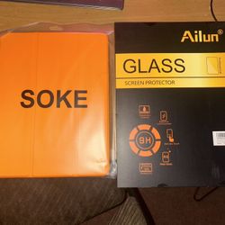 iPad 12.9 inch Orange folio and Screen Protector