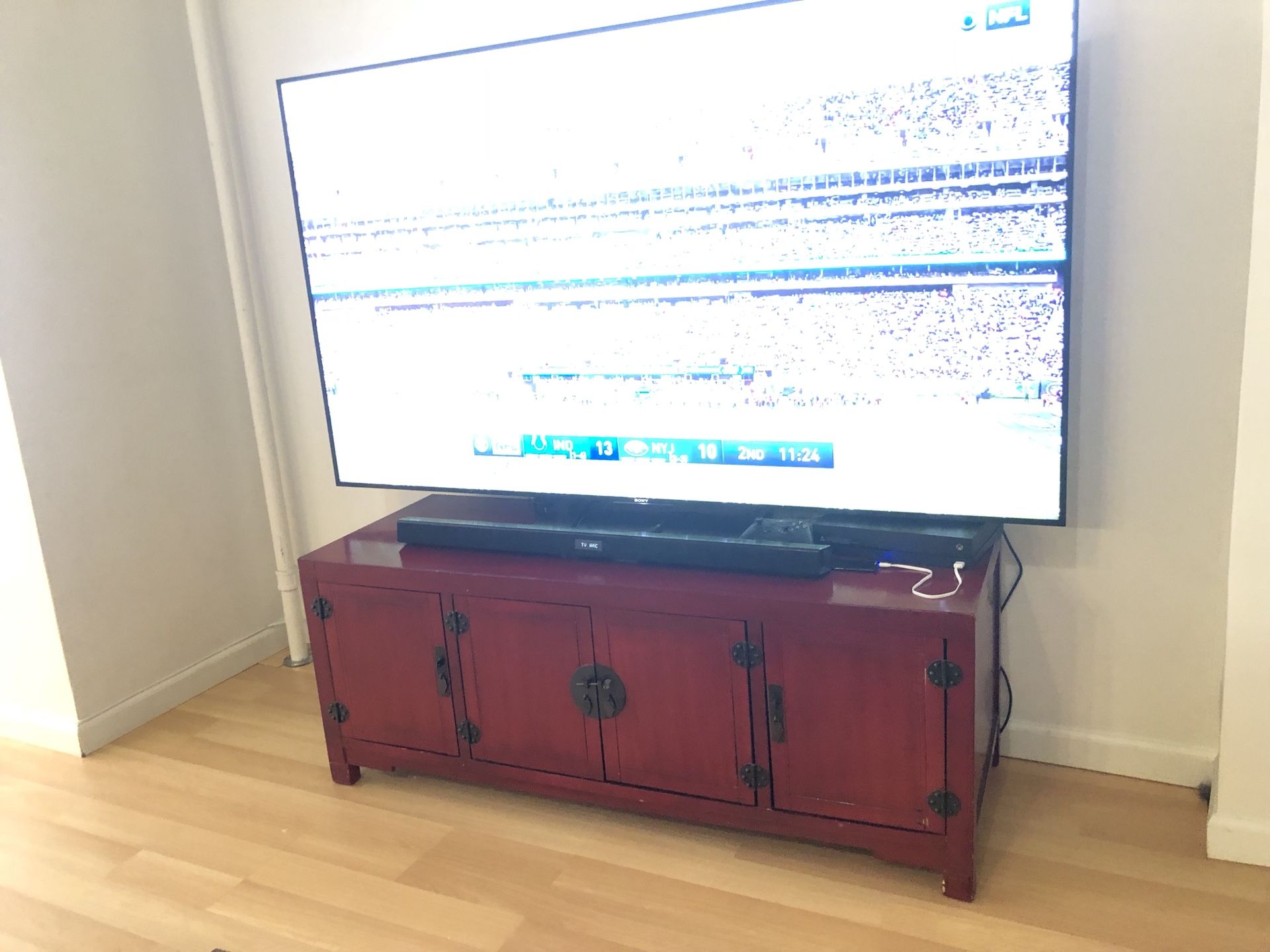 Pier One Mei 55” Antique Red TV Stand