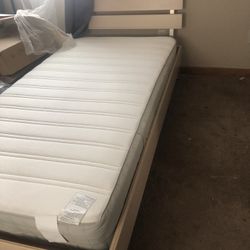 Twin Bed - IKEA frame And  Mattress - New