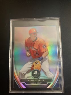 Carlos Correa rookie baseball card