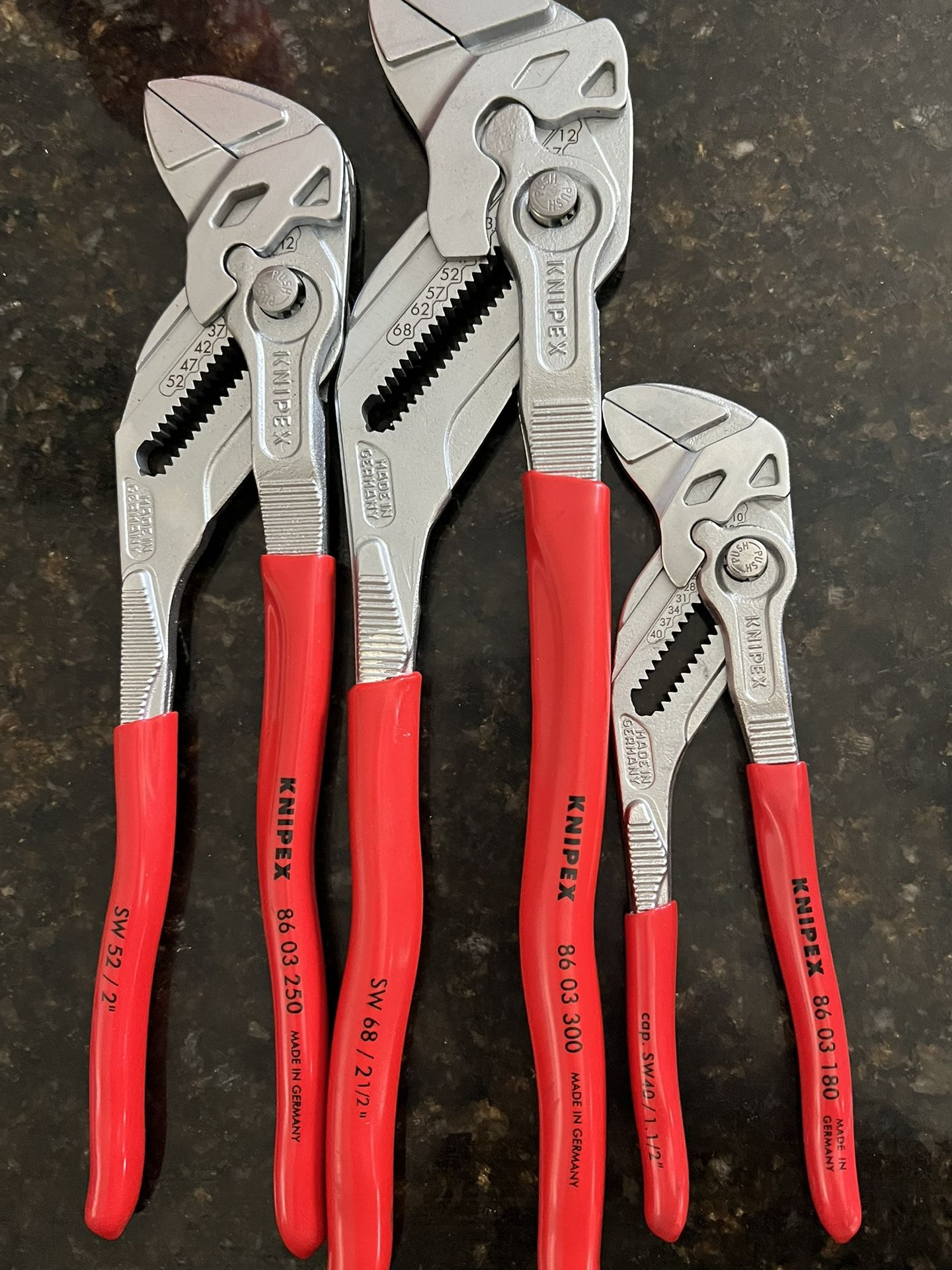 KNIPEX Tools 00 20 06 US2, Pliers Wrench 3-Piece Set