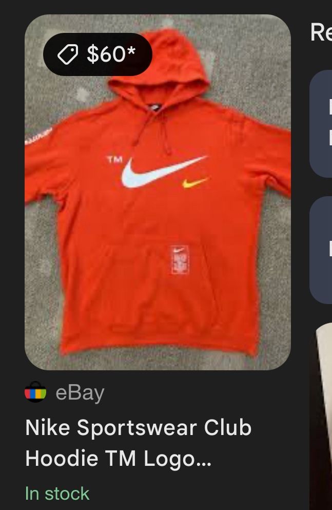 Orange Nike Sweater Size Small
