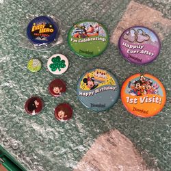 4 Disney 3” Collectible Large Pin & Some Extra Pin , All For $20