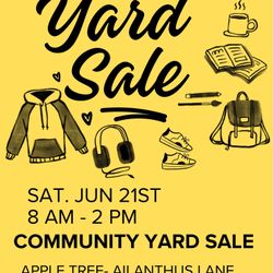 Community Yard Sale June 21st.