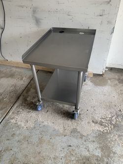 34x24 Heavy Duty Stainless Steel Table On Wheels 