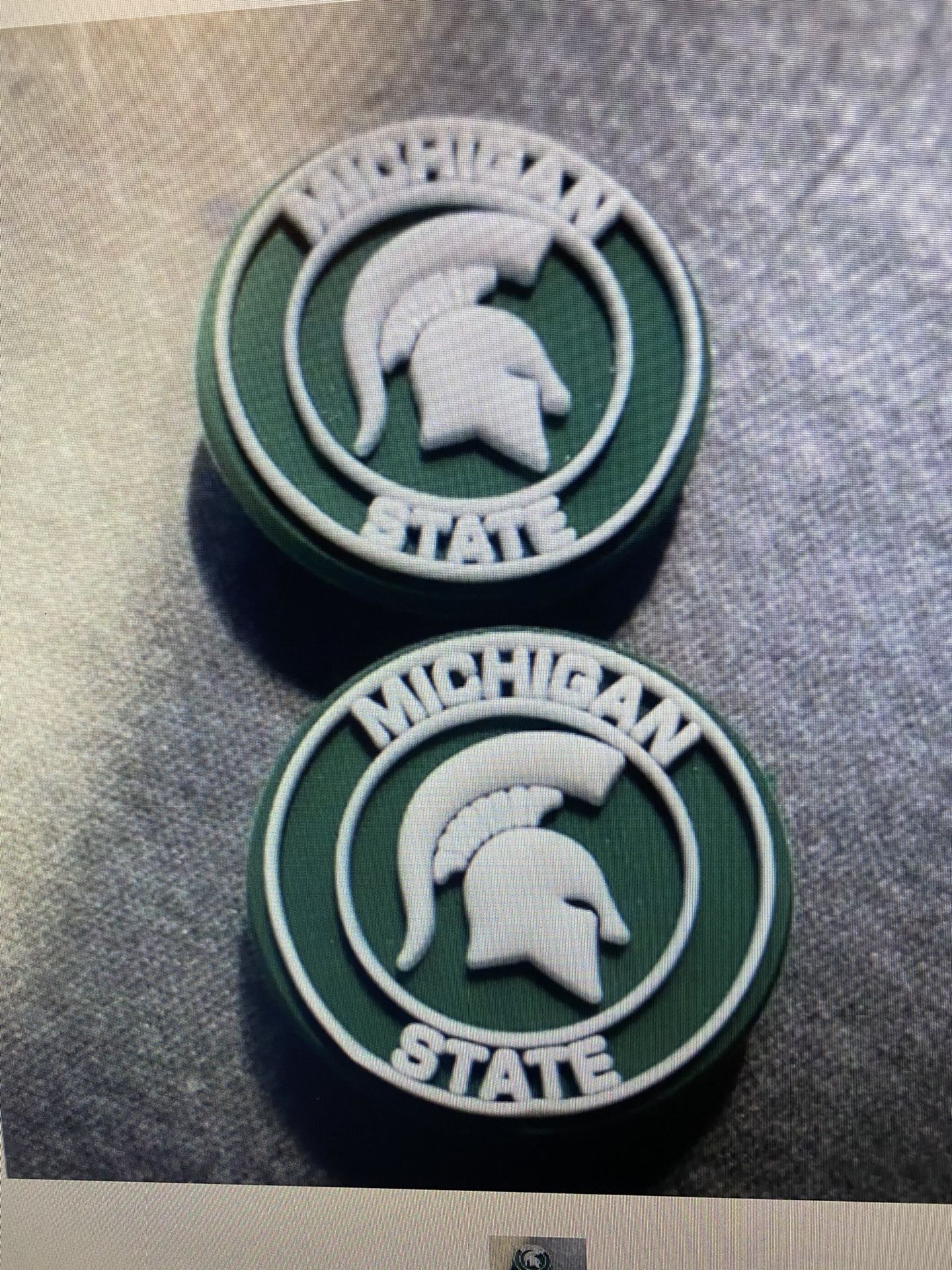 Michigan State Spartans croc charms set of two